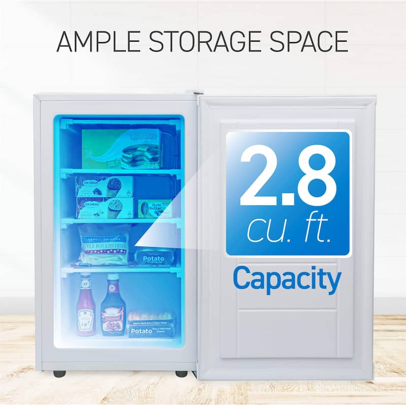 2.8 Cu. Ft. Upright Freezer,White