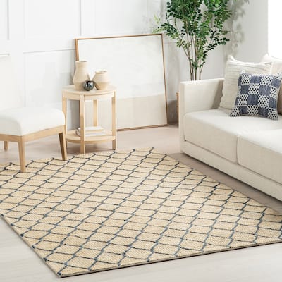 Home Conservatory Tiles Handwoven Jute Area Rug