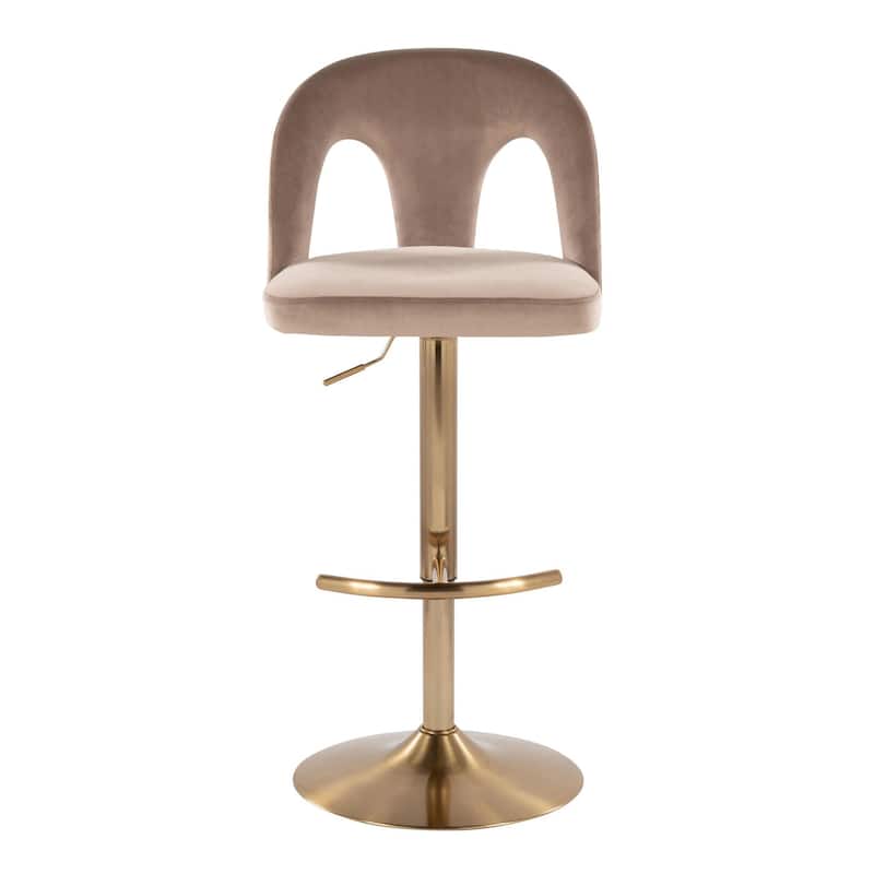 Ava Upholstered Adjustable Barstool - Set of 2