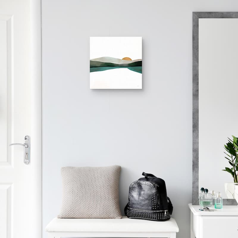 Teal Sunset Canvas Art Print