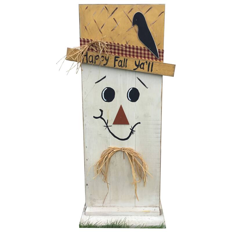 Two-Sided Scarcrow and Jolly Snowman Decoration