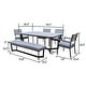 preview thumbnail 4 of 30, Corvus Orville 6-piece Aluminum Outdoor Dining Set with WPC Table Top