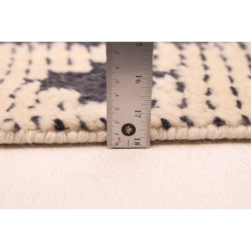 ECARPETGALLERY Hand-knotted Tangier Dark Grey Wool Rug - 5'2 x 8'0