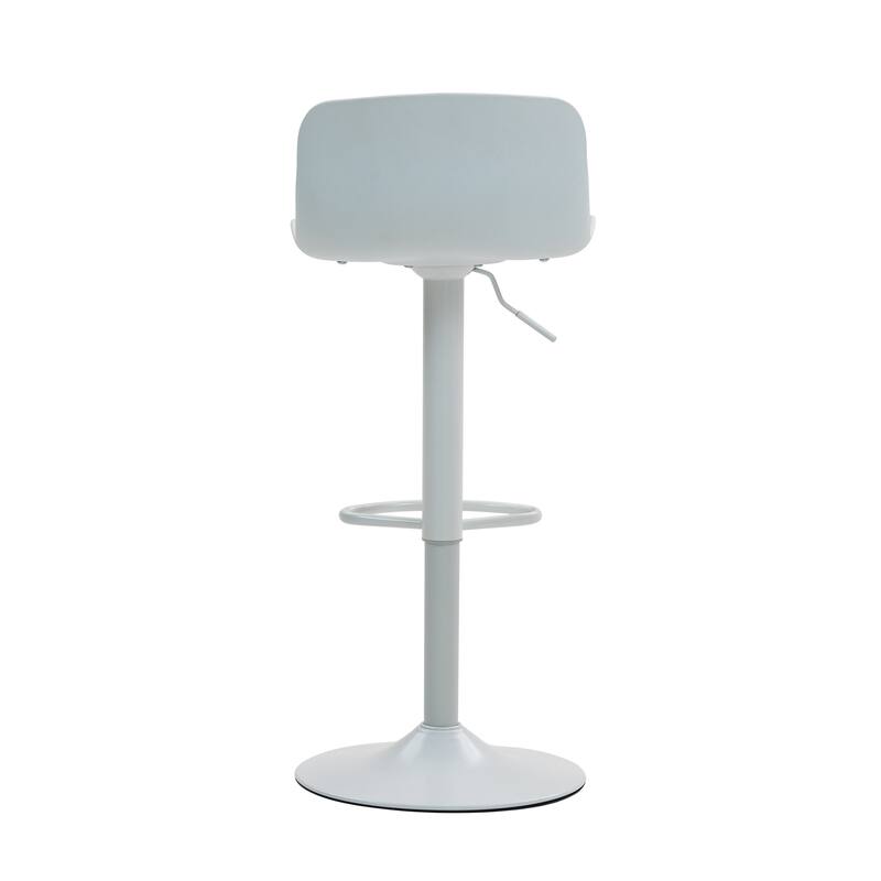 Counter Height Bar Stools Set of 2, Height Adjustable Swivel Bar Stools, Armless PU Leather Kitchen Island Chairs