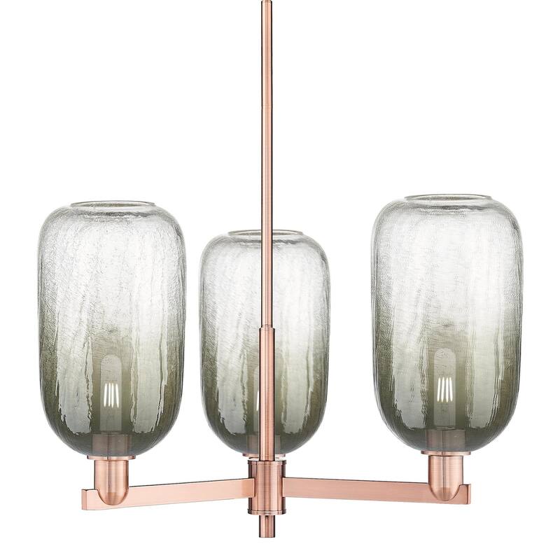 Innovations Lighting 716-3CR-17-18 Brookhaven Cloche Chandelier - Antique Copper / Slate