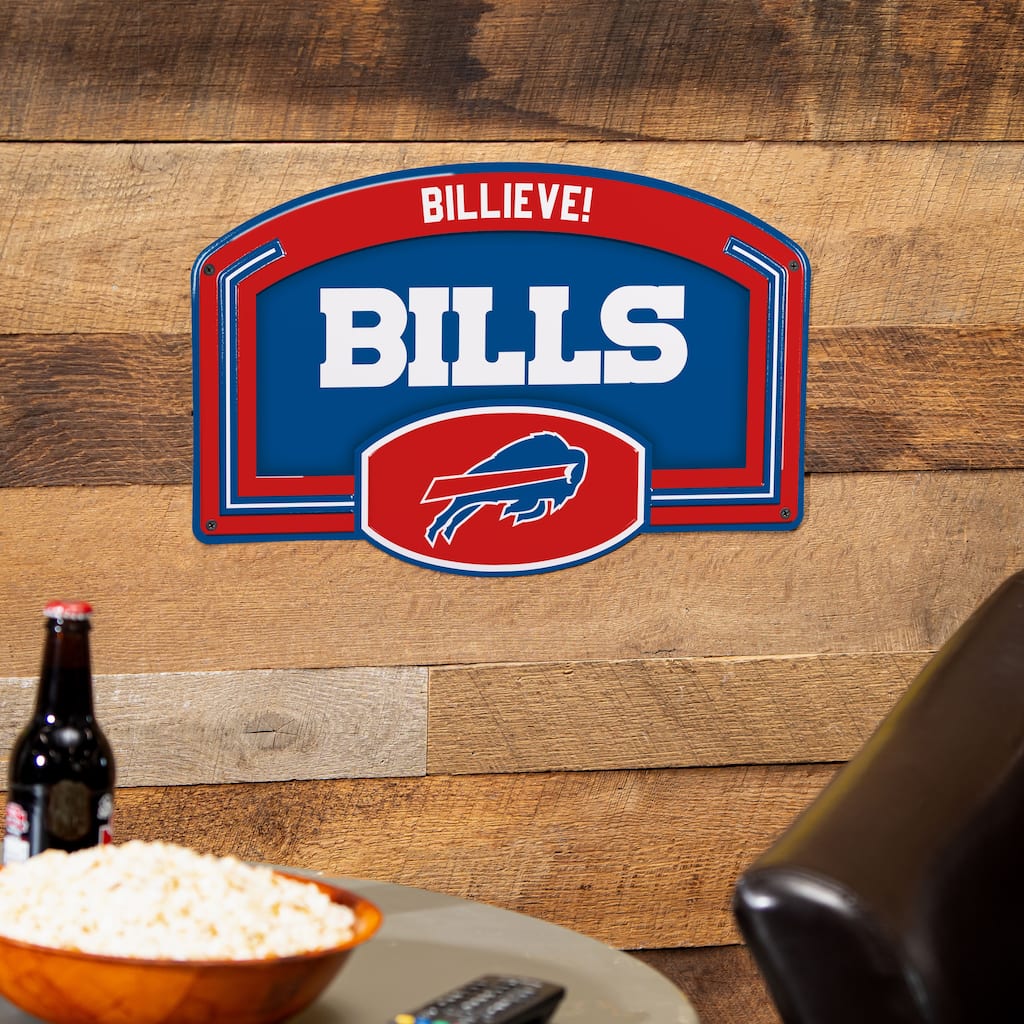 Buffalo Bills Embossed Steel Wall Sign, 11" x 17"