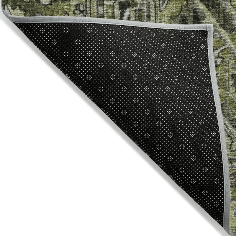 Maso Oriental Weather Resistant Timeless Grace Outdoor Rug