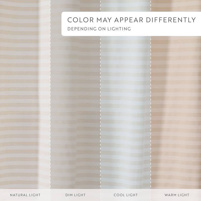 Becky Cameron Cotton Blend Striped Shower Curtain