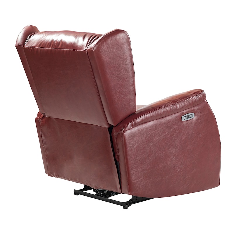 Eduardo Genuine Leather Power Recliner with USB Port Set of 2