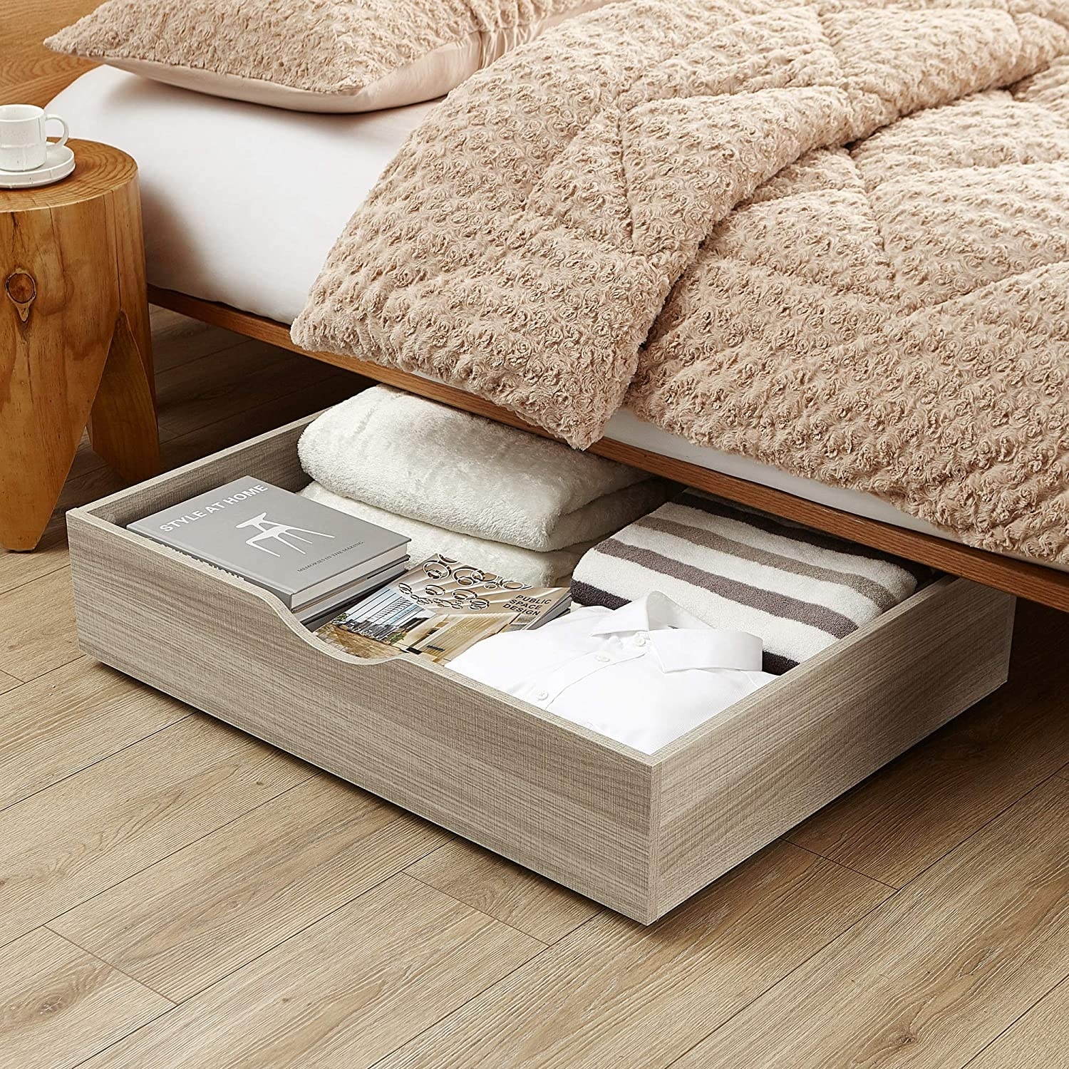 The Storage MAX - Underbed Wooden Organizer with Wheels by DormCo