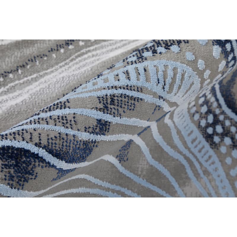 Grand Bazaar Javers Machine Made Abstract Modern Area Rug