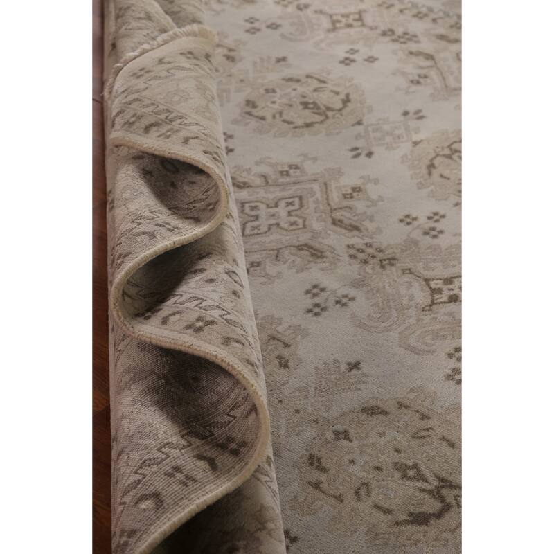 Oushak Oriental Area Rug Handmade Wool Carpet - 8'10"x 12'1"
