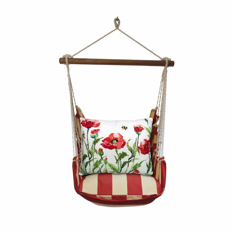Magnolia Casual Swing Set 4 piece - Americana Stripe w/ Poppies & Bee