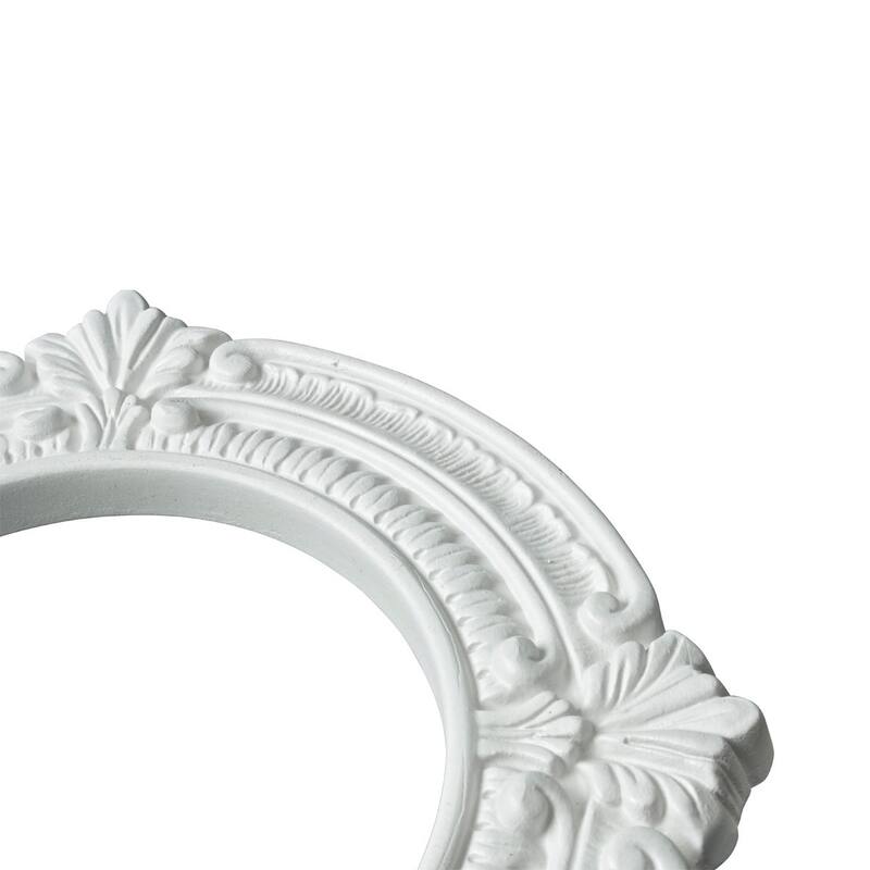 White Recessed Lighting Trim 10" Polyurethane Ornate Recessed Ceiling Light Trims - White - Yes