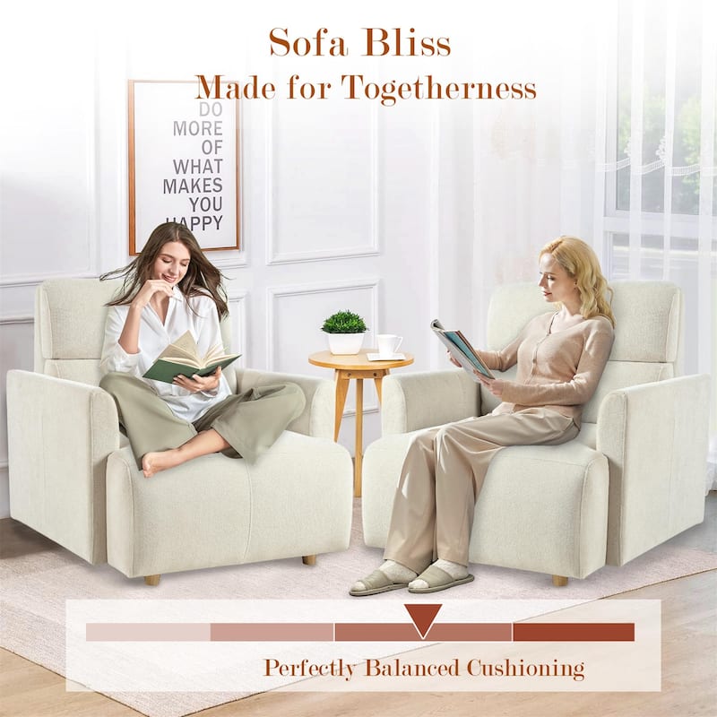 GDFStudio - Oversized 35" Accent Chair with Storage Ottoman