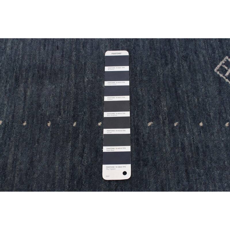 ECARPETGALLERY Hand Loomed Kashkuli Gabbeh Dark Navy Wool Rug - 8'0 x 9'10