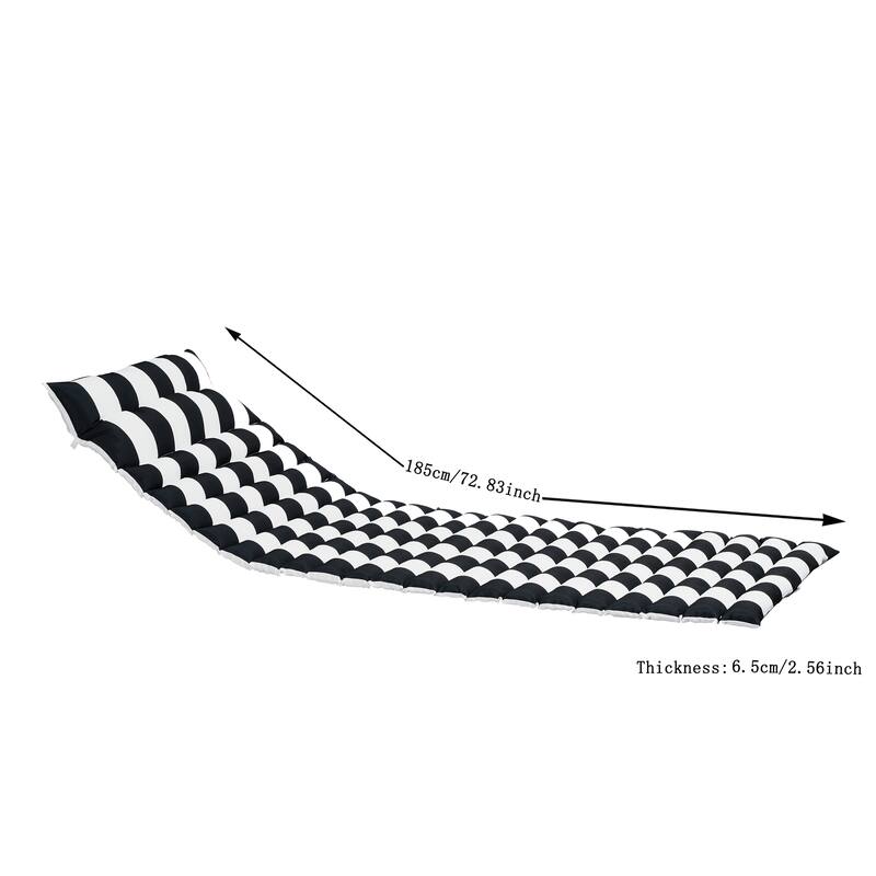 GDFStudio Arth Outdoor Chaise Lounge Cushion (Set of 2),ONLY CUSHIONS