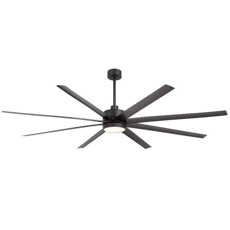 Large 84-inch Industrial LED Ceiling Fan with Light and Remote(8-Blade)