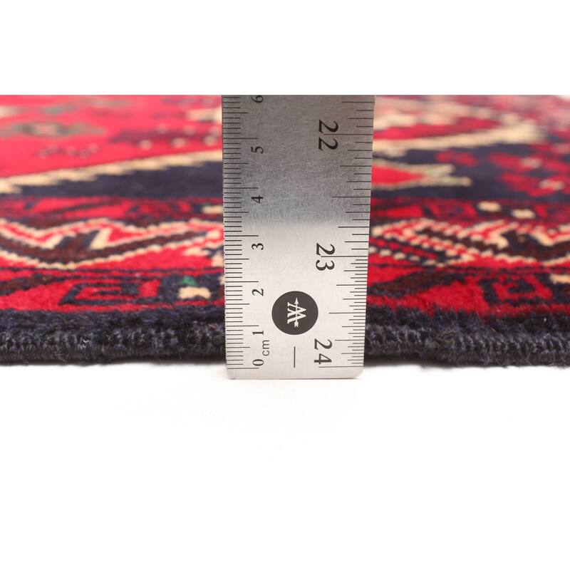 ECARPETGALLERY Hand-knotted Teimani Red Wool Rug - 2'9 x 4'9