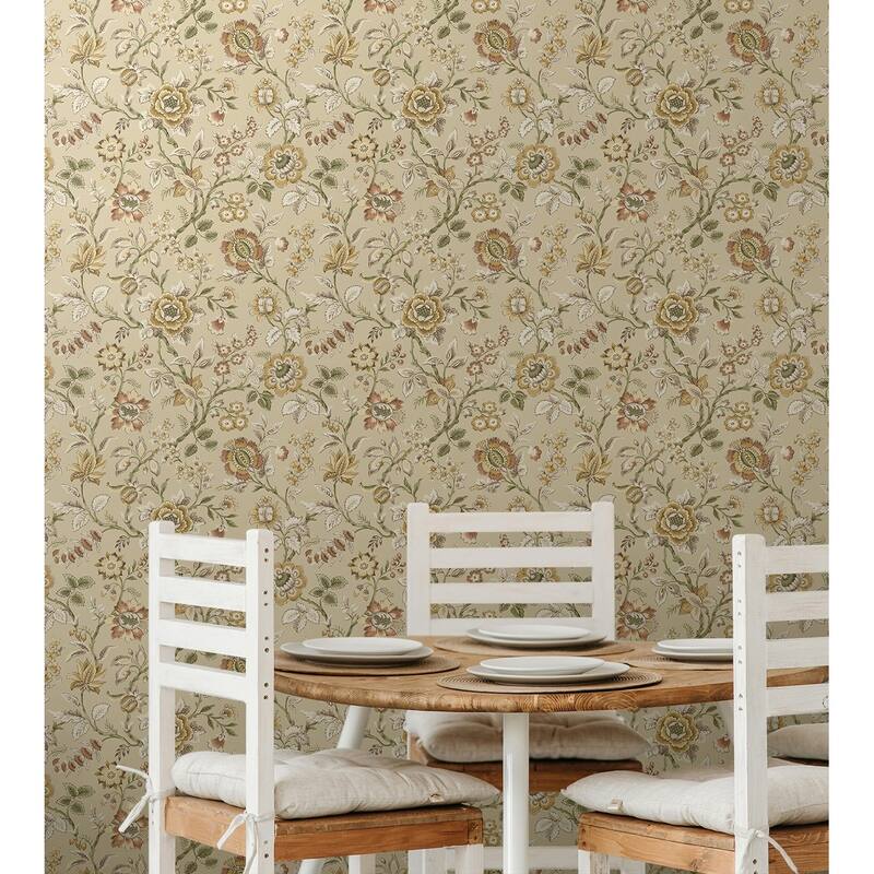 Stacy Garcia Home Jacobean Floral Trail Peel and Stick Wallpaper