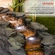 preview thumbnail 6 of 9, Alpine Corporation 76" Long Outdoor Tiering Rocky River Stream Water Fountain with LED Lights