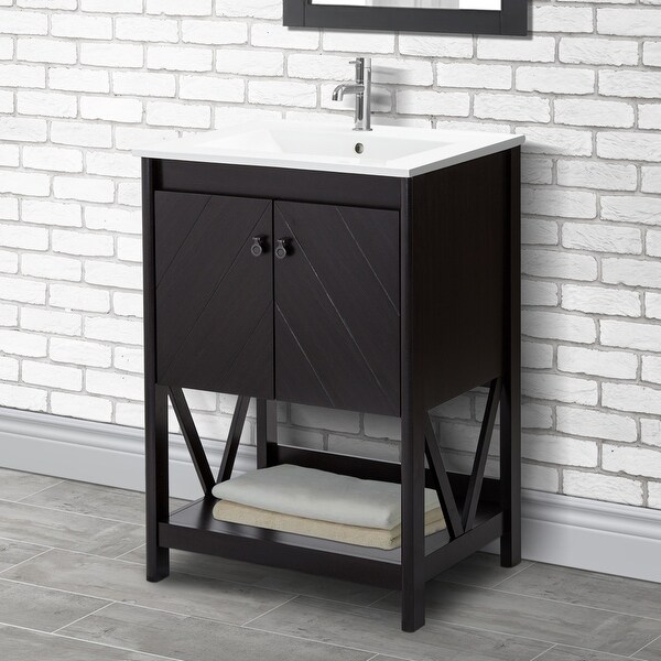 24-inch Farmhouse Bathroom Vanity Set. Opens flyout.