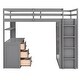 preview thumbnail 5 of 25, Modern Twin Size Loft Bed With Drawers,Desk and Wardrobe,Sturdy Construction