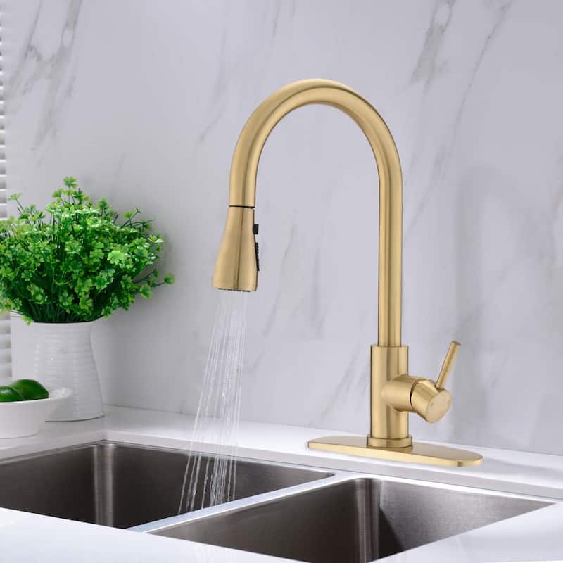 PROOX 360 Rotation Single Handle Kitchen Sink Faucet Pull Down Sprayer