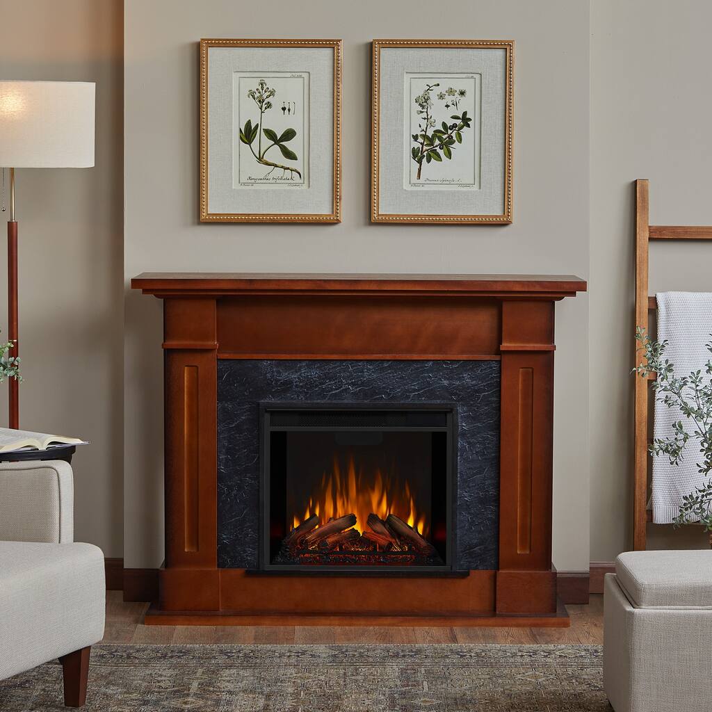 Kipling 53.5" Electric Fireplace in Burnished Oak by Real Flame