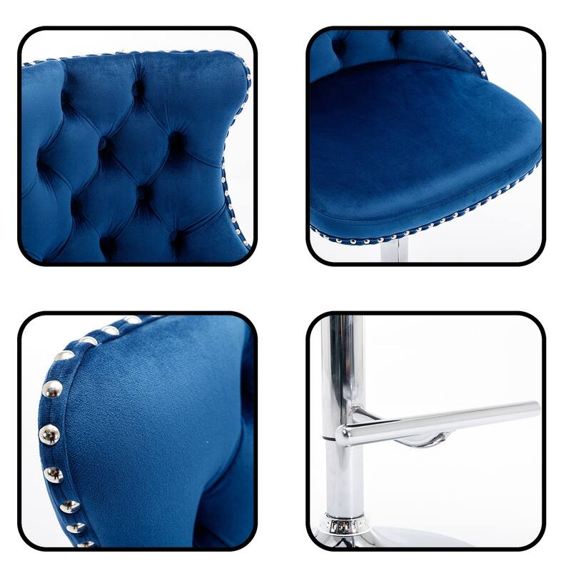 Modern Upholstered Chrome base Bar Stools Bed Bath & Beyond 39089344