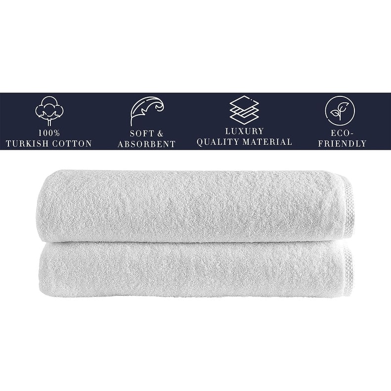 CTT Arsenal %100 Turkish Cotton Jumbo Bath Sheet Towels Set of 2 - 35 inches wide x 70 inches long
