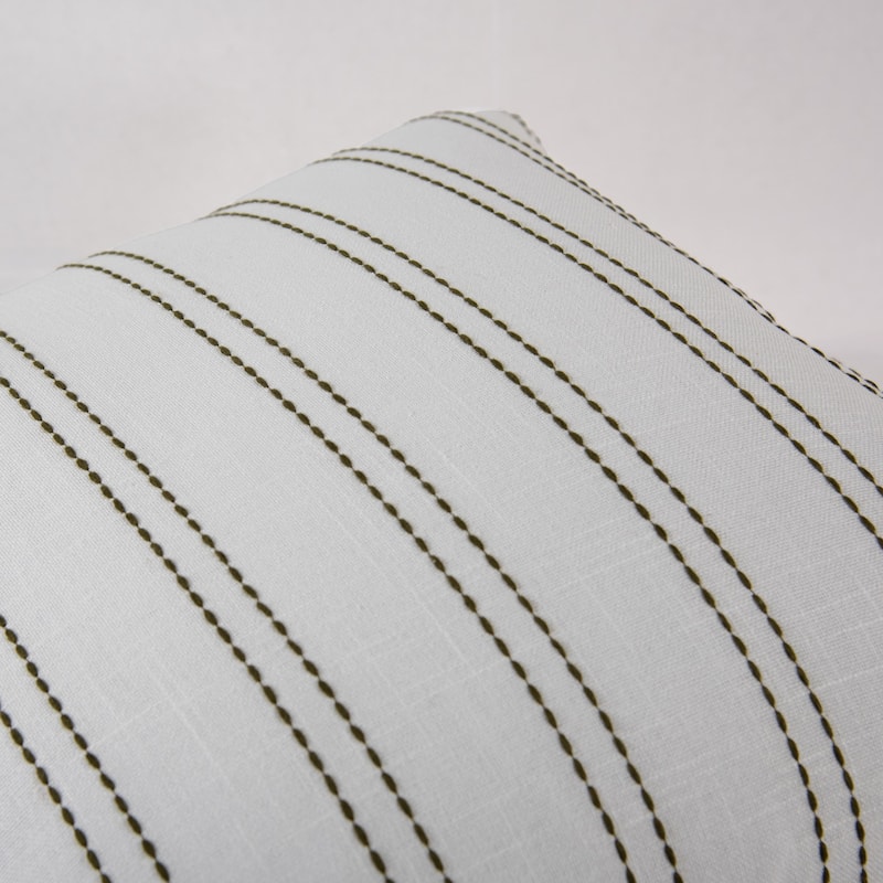 Rizzy Home Striped Embroidered Pillow