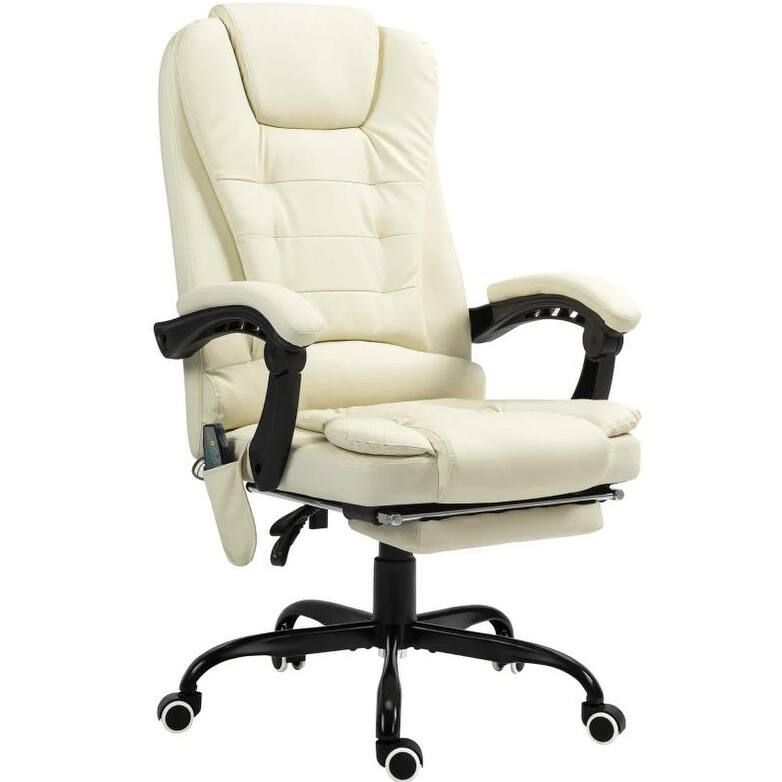 Massaging Office Desk Chair, Massage Office Chair High Back with Lumbar Support, Footrest