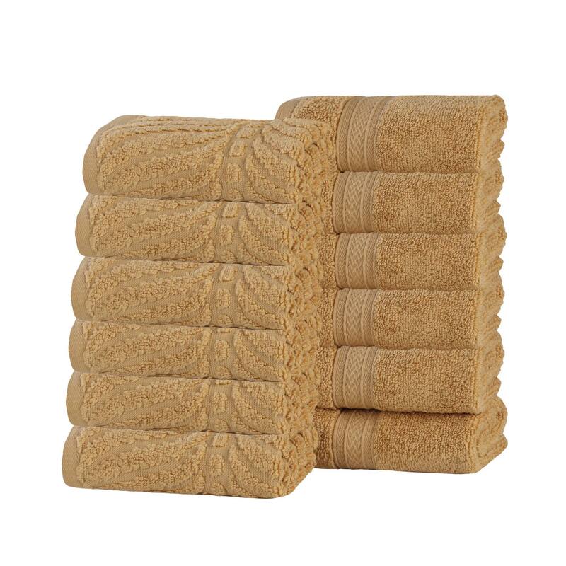 Superior Chevron Zero Twist Cotton Face Towel Washcloth Set of 12