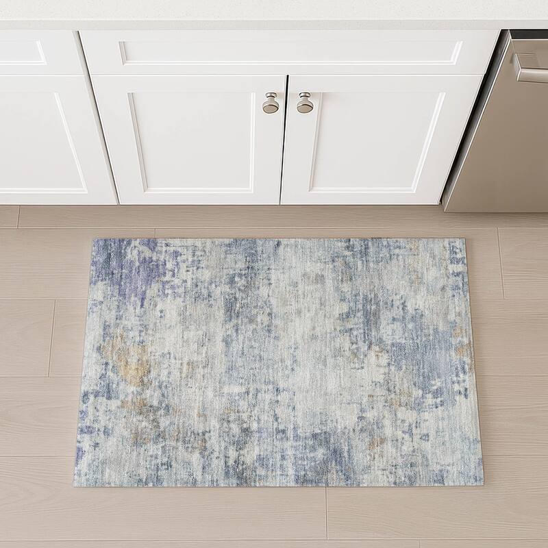 Machine Washable Indoor/ Outdoor Modern Casual Chantille Rug