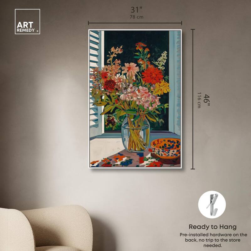 Vase on a Windowsill Canvas by Art Remedy