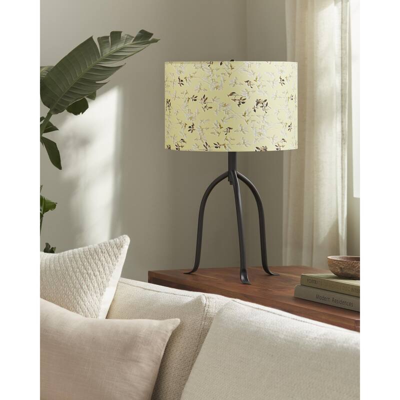 Livabliss Floriva Traditional Accent Table Lamp - 25"H x 15"W x 15"D - Yellow