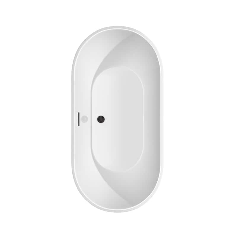 Wyndham Collection Brooklyn 60" Free Standing Acrylic Soaking Tub with
