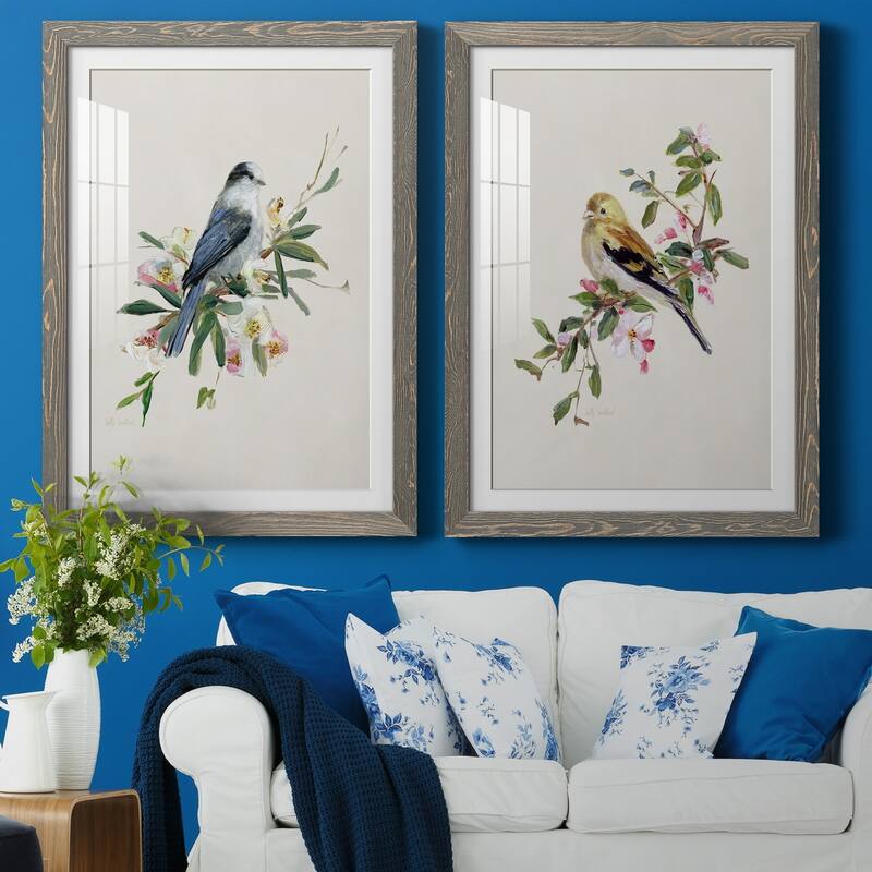 Spring Song Gray Jay-Premium Framed Print - Ready to Hang
