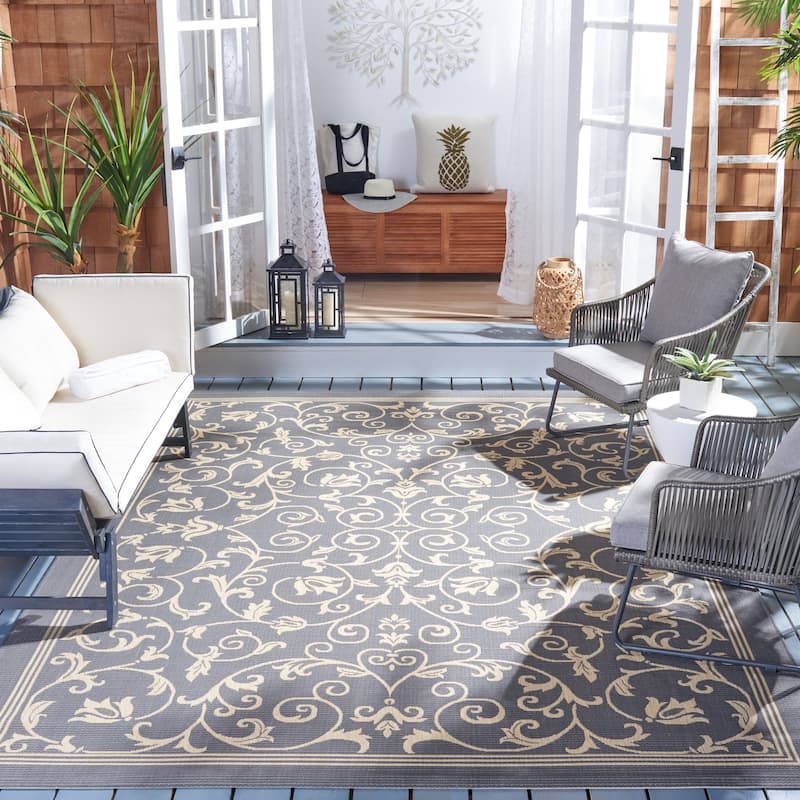 SAFAVIEH Courtyard Clarine Indoor/ Outdoor Waterproof Patio Backyard Rug