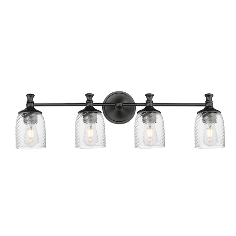 Maxim 21354 Swirl 4 Light 33" Wide Vanity Light - Black