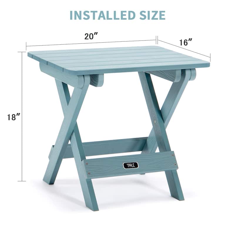 Outdoor Portable Folding Square Table with Fade-Resistant Material