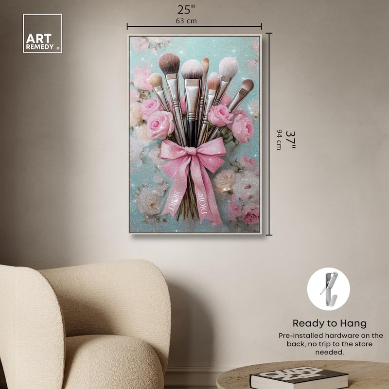 Bouquet of Make Up Brushes Canvas by Art Remedy