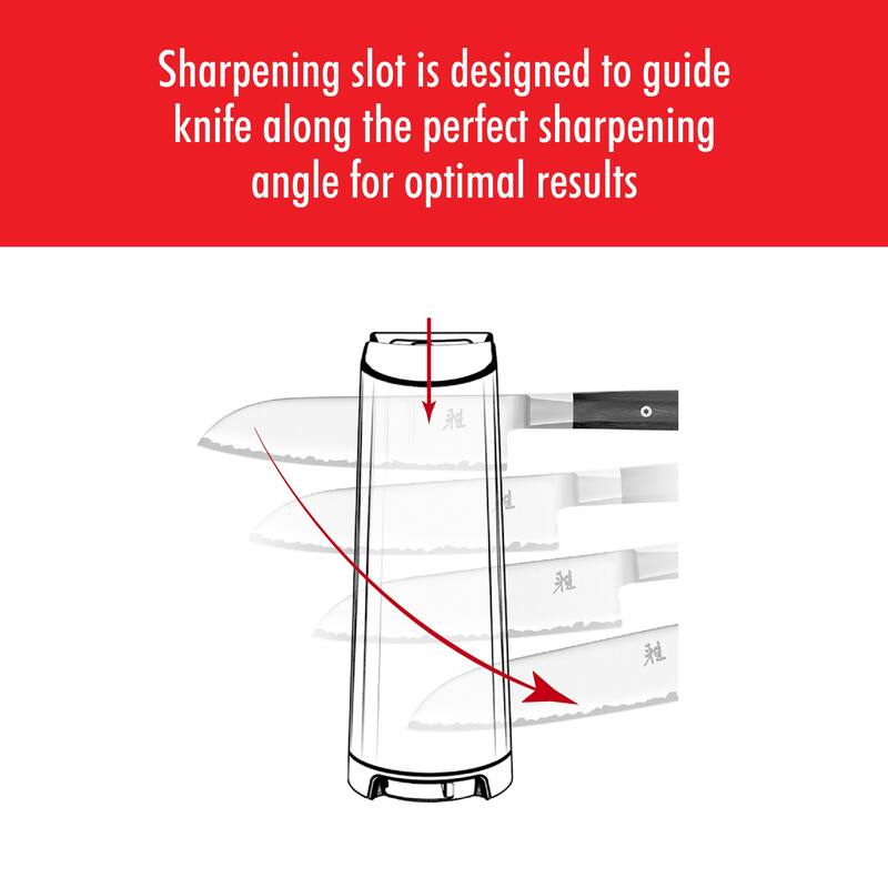 ZWILLING V-Edge Professional Knife Sharpener, for both Western and Japanese Blades, Black - 1 unit