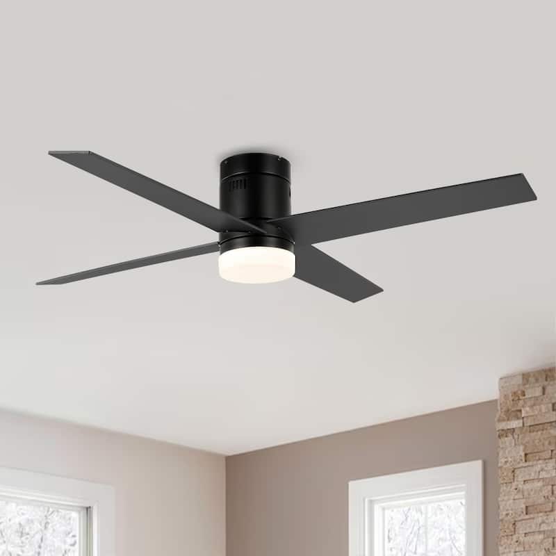 WINGBO 52 inch Indoor Hugger Ceiling Fan with LED Light & Remote...