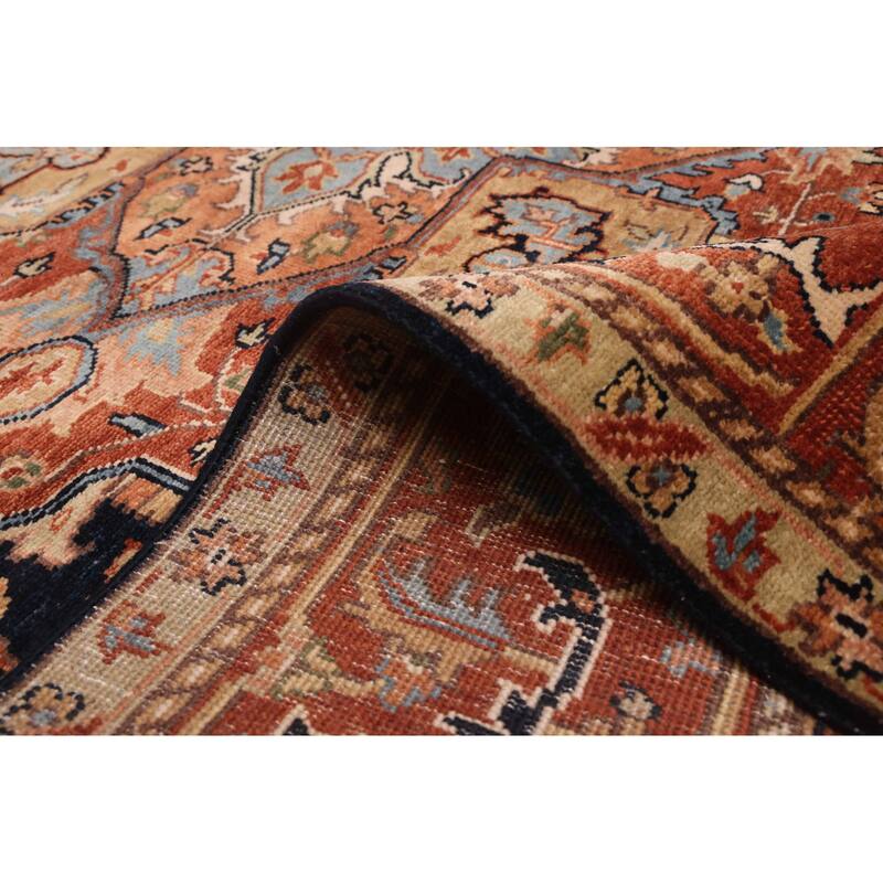 ECARPETGALLERY Hand-knotted Jules Sultane Dark Navy Wool Rug - 7'11 x 9'11