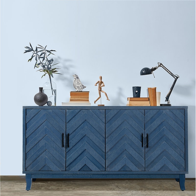 4-Door Wooden Entryway Cabinet