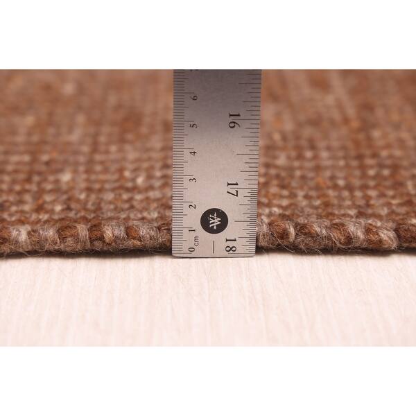 ECARPETGALLERY Flat-Weave Marrakech Brown Wool Tapestry Kilim - 8'6 x 11'3