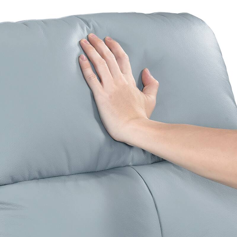 Monte 35.5" Leather Swivel Glider Manual Recliner - 360-Degree Swivel