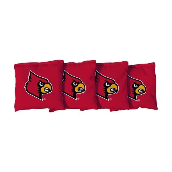 slide 2 of 3, Louisville Cardinals Red Cornhole Bags All-Weather Resin Filled